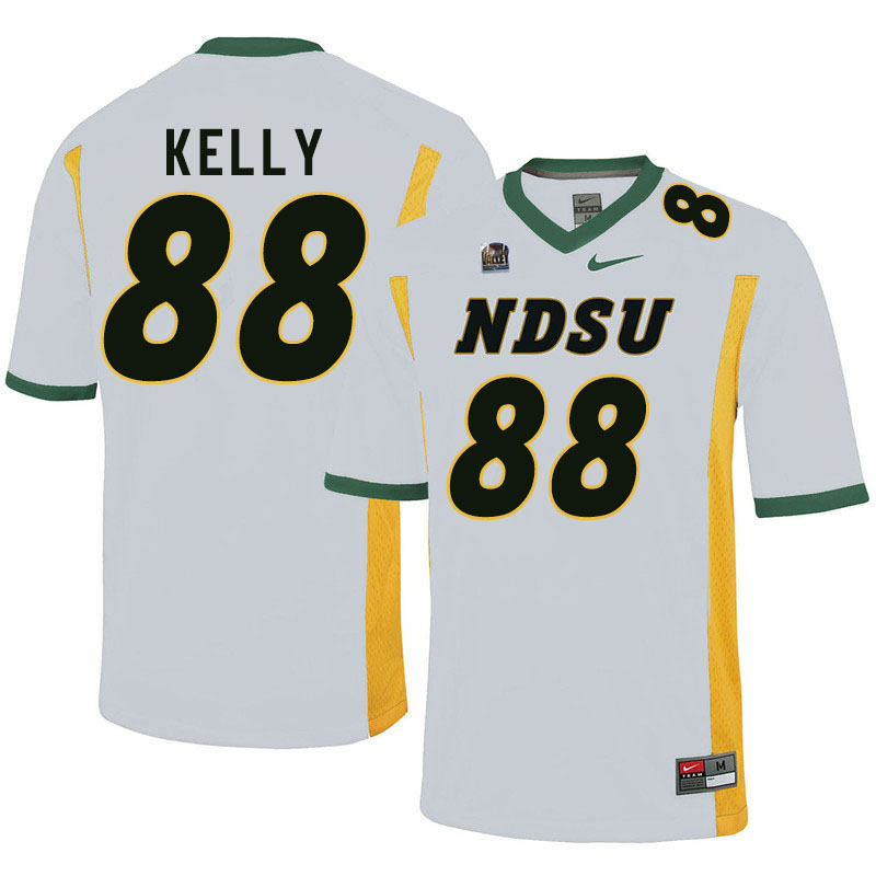 Men #88 Justice Kelly North Dakota State Bison College Football Jerseys Sale-White - Click Image to Close